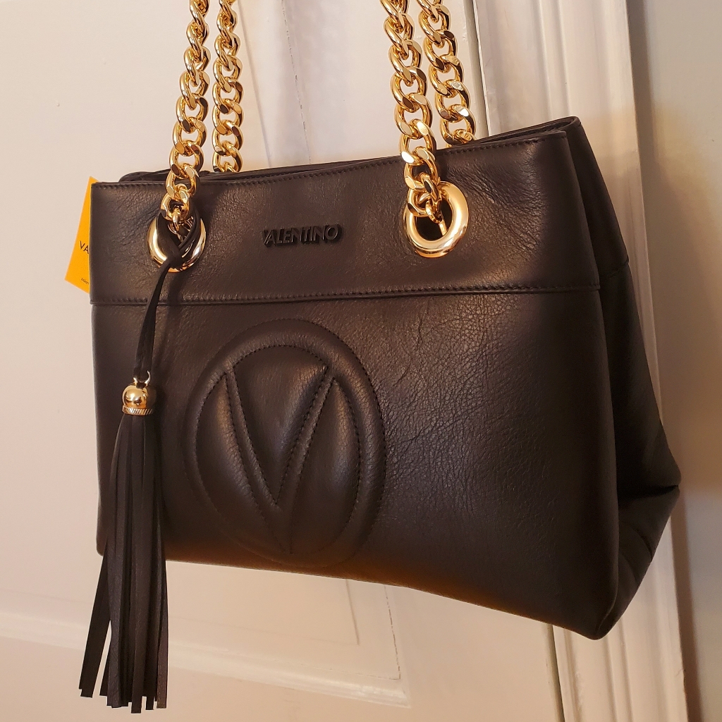 Valentino Handbag Black With Gold Hardware